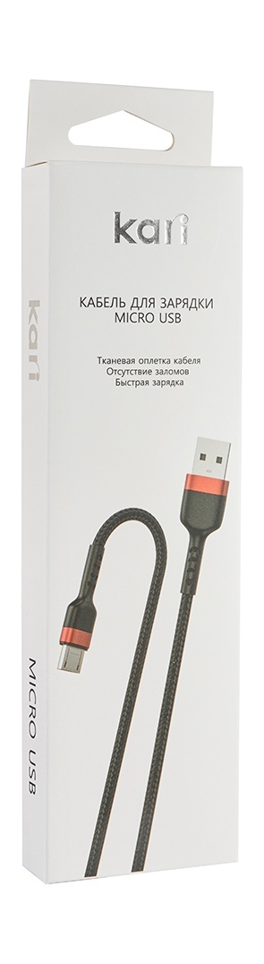 Кабель USB - micro USB 1м, черный нейлоновый, купить, цена , ACH-M