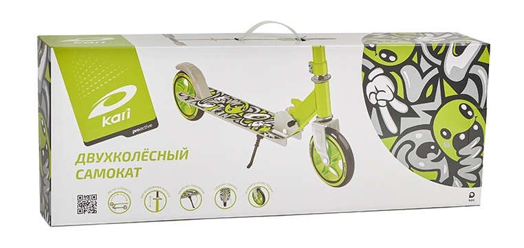 Самокат 2-х колесный YX-S07145-GL26SS: цвет разноцветный, 80.00 Br