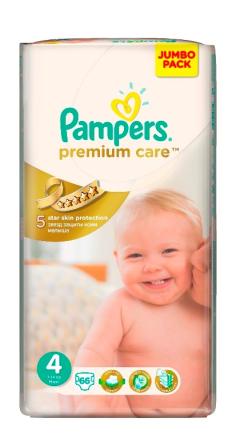 Подгузники Pampers Premium Care, 4 (8-14кг), 66шт.: 959 ₽, артикул ...