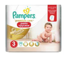 Трусики Pampers Premium Care, 3 (6-11 кг), 28 шт.: 79 ₽, артикул ...