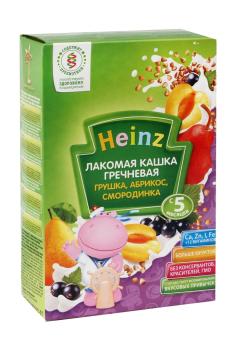 Каша Хайнц Лакомая кашка 200г мол гречневая-грушка абрикос смородинка с ...