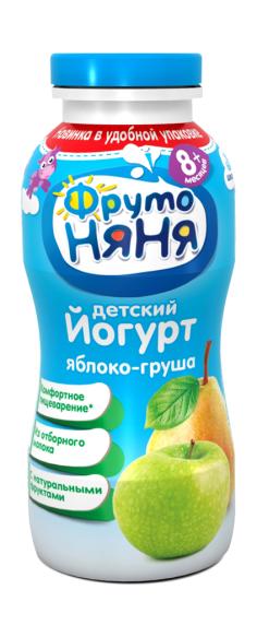 Йогурт питьевой ФРУТОНЯНЯ ябл., груша 2,5% 0,2л: 38 ₽, артикул ...