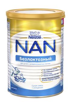 Сухая питательная смесь "NAN" безлактозный, 400г для питания детей с ...