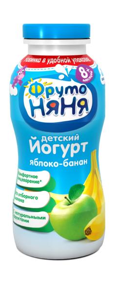 Йогурт пит Фрутоняня ябл/бан 2,5% 200мл: 39 ₽, артикул № 78700190 ...