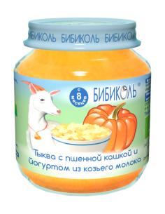 Пюре Бибиколь Тыква с пшенной кашкой и йогуртом, 125 г.: 49 ₽, артикул ...