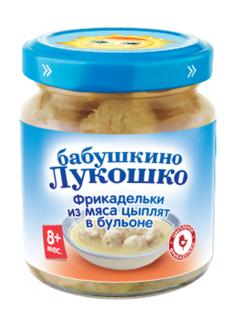 Пюре Бабушкино Лукошко 100г Фрикадельки из цыпленка в бульоне: 82 ...